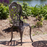 3-Piece Cast Aluminum Outdoor Bistro Set with Table and 2 Chairs - Dubh_Arts
 - 3