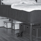 Folding Metal Platform Bed Frame Bed Base with Storage Space - Dubh_Arts
 - 4