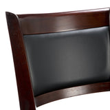 Cherry 29-inch Solid Wood Bar Stool with Faux Leather Swivel Seat - Dubh_Arts
 - 2