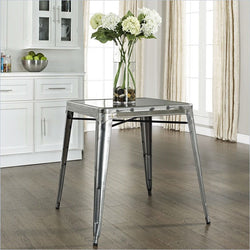 Modern Classic Galvanized French Cafe Mid Century Style Dining Table - Dubh_Arts
 - 1