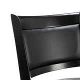 Black 29-inch Swivel Seat Barstool with Faux Leather Cushion Seat - Dubh_Arts
 - 3