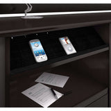 L-Shaped Corner Computer Desk with File Drawer in Espresso Wood Finish - Dubh_Arts
 - 4