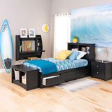 Modern Space Saving Wall Mounted Floating Laptop Desk in Black - Dubh_Arts
 - 3