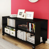 Black TV Stand Storage Cart in Black Finish - Holds TV up to 48-inch - Dubh_Arts
 - 2