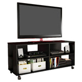 Black TV Stand Storage Cart in Black Finish - Holds TV up to 48-inch - Dubh_Arts
 - 3