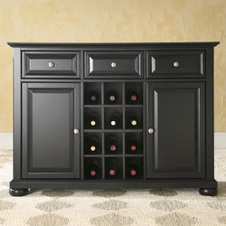 Black Dining Room Buffet Sideboard Cabinet with Wine Storage - Dubh_Arts
 - 1