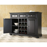 Black Dining Room Buffet Sideboard Cabinet with Wine Storage - Dubh_Arts
 - 3