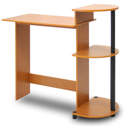 Simple Modern Home Office Computer Desk in Cherry Black Finish - Dubh_Arts
 - 1