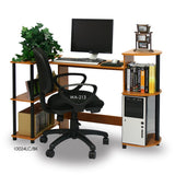Simple Modern Home Office Computer Desk in Cherry Black Finish - Dubh_Arts
 - 4