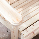 Weather-Resistant Unfinished Fir Wood Adirondack Chair and Ottoman Set - Dubh_Arts
 - 4