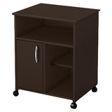 Contemporary Printer Stand Cart with Storage Shelves in Chocolate - Dubh_Arts
 - 1