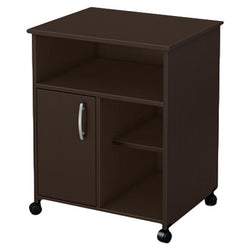 Contemporary Printer Stand Cart with Storage Shelves in Chocolate - Dubh_Arts
 - 1