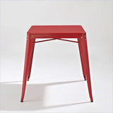 Modern Classic French Cafe Style Metal Dining Table in Red - Dubh_Arts
 - 2