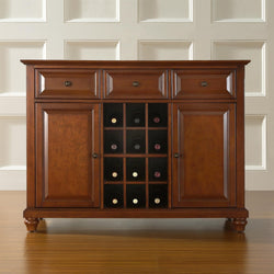 Classic Cherry Wood Finish Dining Room Sideboard Buffet with Wine Storage - Dubh_Arts
 - 1