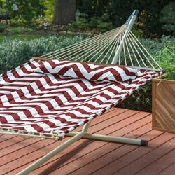 Heavy Duty Cotton Rope Hammock with Carry Storage Bag - Dubh_Arts
 - 1