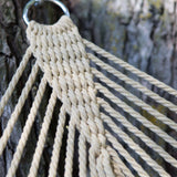 Heavy Duty Cotton Rope Hammock with Carry Storage Bag - Dubh_Arts
 - 4