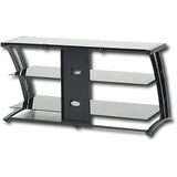 Black Modern Flat Screen Panel TV Stand / Entertainment Center - Dubh_Arts
 - 2