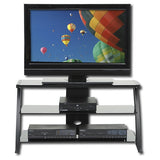 Black Modern Flat Screen Panel TV Stand / Entertainment Center - Dubh_Arts
 - 3