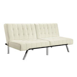Splitback Multi-Position Futon Sofa Sleeper in Vanilla - Dubh_Arts
 - 1