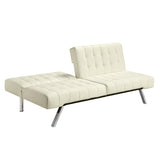 Splitback Multi-Position Futon Sofa Sleeper in Vanilla - Dubh_Arts
 - 4