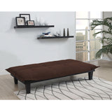 Modern Convertible Sofa Bed Futon Lounger in Brown Microfiber - Dubh_Arts
 - 3