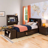 Wall Mount Space Saving Modern Laptop Computer Desk in Espresso - Dubh_Arts
 - 3