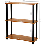 Light Cherry and Black Finish 3-Tier Bookcase - Dubh_Arts
 - 3