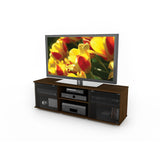 Contemporary Brown TV Stand with Glass Doors - Fits TV's up to 64-inch - Dubh_Arts
 - 3