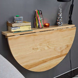 Space Saving 8 x 10 inch Wall-Mounted Floating Laptop Desk in Natural - Dubh_Arts
 - 4