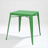 Contemporary French Cafe Style Sturdy Metal Dining Table in Green - Dubh_Arts
 - 3