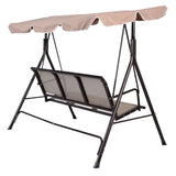 Outdoor Patio Furniture Porch Canopy Swing in Beige - Dubh_Arts
 - 2