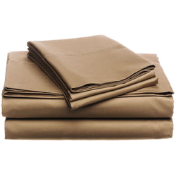 CAL King 400-TC Egyptian Cotton Sheet Set in Chestnut Brown - Dubh_Arts
 - 1