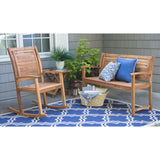 Outdoor 4-Ft Classic Slat Back Garden Bench Patio Arm Chair in Acacia Wood - Dubh_Arts
 - 4