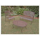 3-Piece Wrought Iron Patio Furniture Lounge Seating Group Set - Dubh_Arts
 - 4