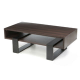 Chic Modern Cut Out Design Coffee Table in Dark Walnut - Dubh_Arts
 - 1