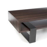 Chic Modern Cut Out Design Coffee Table in Dark Walnut - Dubh_Arts
 - 3