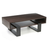 Chic Modern Cut Out Design Coffee Table in Dark Walnut - Dubh_Arts
 - 4