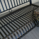 Wrought Iron Outdoor Patio 4-Ft Porch Swing in Black - Dubh_Arts
 - 4