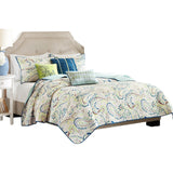 King size 100% Cotton Reversible Comforter Set in Yellow Light Grey White Check Pattern - Dubh_Arts
 - 2