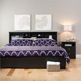 King size Bookcase Headboard in Black Wood Finish - Dubh_Arts
 - 3