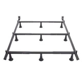 Full-size Heavy Duty 9-Leg Metal Bed Frame with Headboard Brackets - Dubh_Arts
 - 1