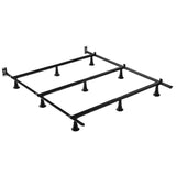 Full-size Heavy Duty 9-Leg Metal Bed Frame with Headboard Brackets - Dubh_Arts
 - 2