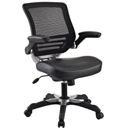 Modern Black Mesh Back Ergonomic Office Chair with Flip-up Arms - Dubh_Arts
 - 1