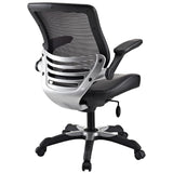 Modern Black Mesh Back Ergonomic Office Chair with Flip-up Arms - Dubh_Arts
 - 3