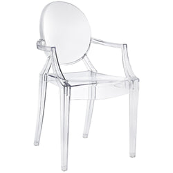 Clear Acrylic Stacking Dining Chair - Modern Ghost Style - Dubh_Arts
 - 1