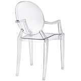 Clear Acrylic Stacking Dining Chair - Modern Ghost Style - Dubh_Arts
 - 3