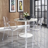 Clear Acrylic Stacking Dining Chair - Modern Ghost Style - Dubh_Arts
 - 4