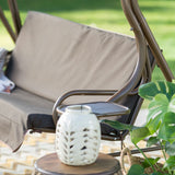 Outdoor Patio 2-Person Porch Swing with Adjustable Tilt Canopy and Side Table - Dubh_Arts
 - 2