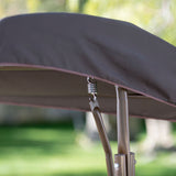 Outdoor Patio 2-Person Porch Swing with Adjustable Tilt Canopy and Side Table - Dubh_Arts
 - 3