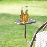 Outdoor Patio 2-Person Porch Swing with Adjustable Tilt Canopy and Side Table - Dubh_Arts
 - 4